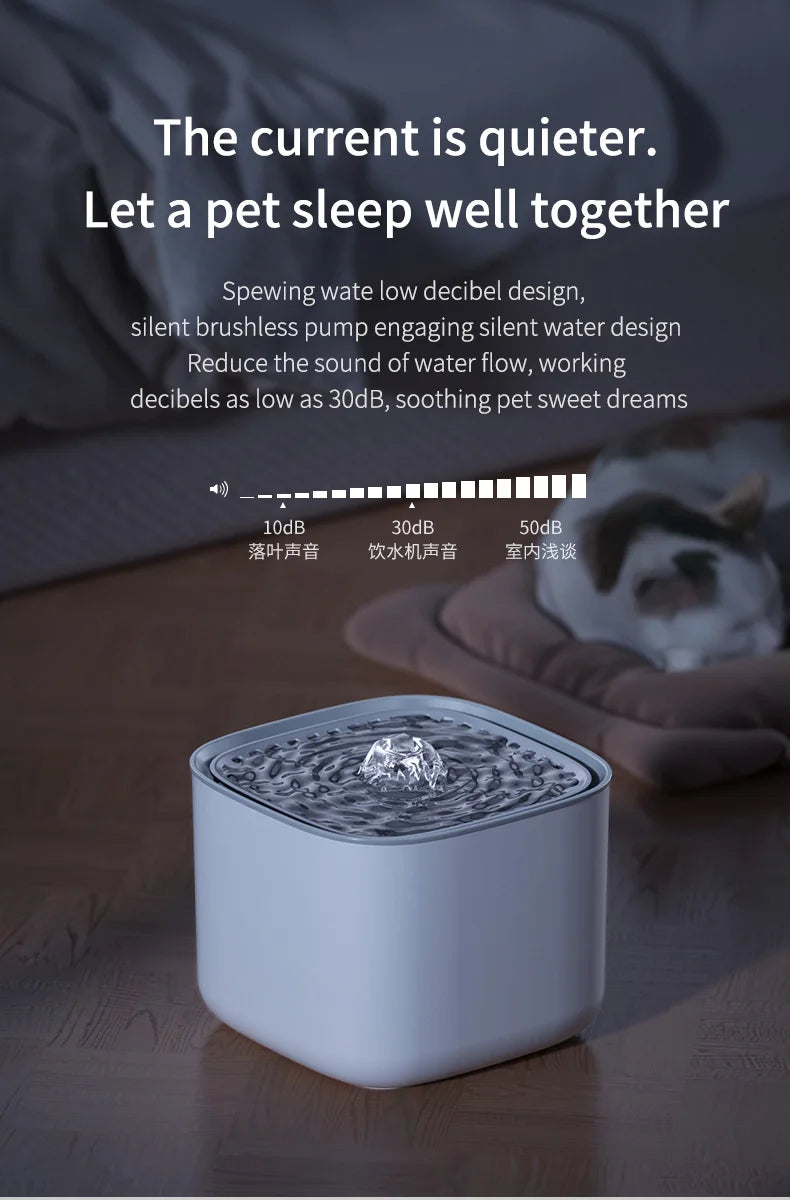 Large Capacity Pet Recirculating Water Fountain Dispenser Bowl