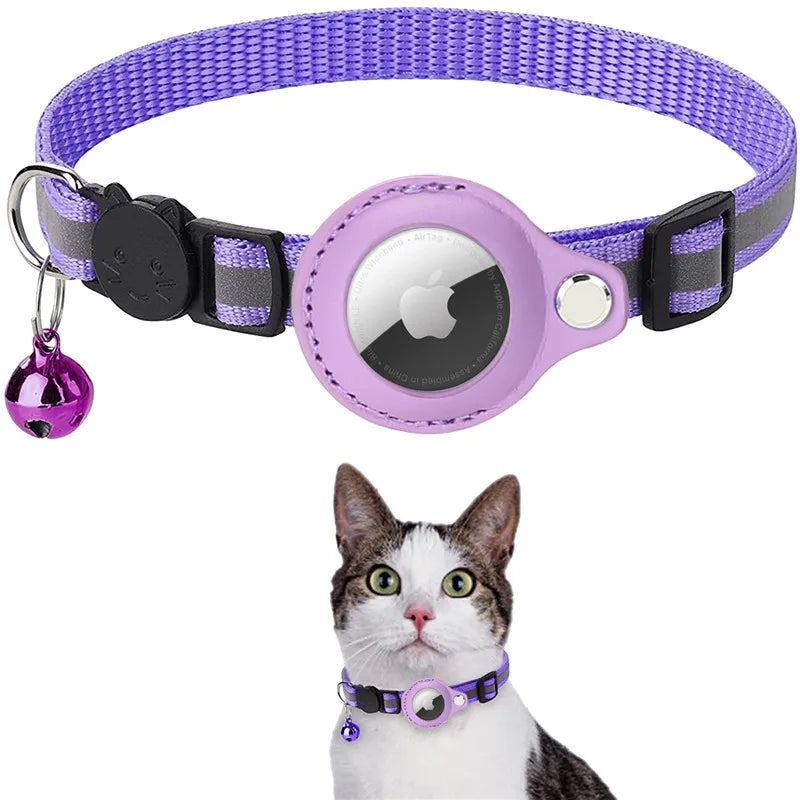 Adjustable Breakaway Waterproof Reflective AirTag Collar