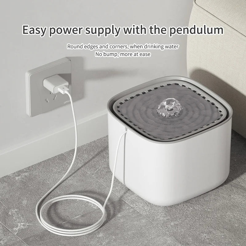 Large Capacity Pet Recirculating Water Fountain Dispenser Bowl