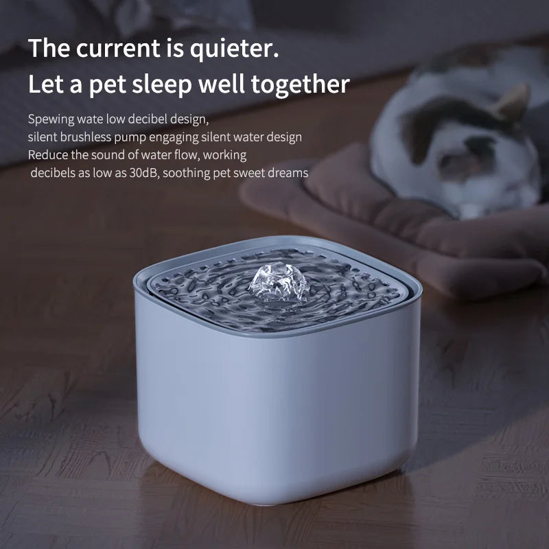 Large Capacity Pet Recirculating Water Fountain Dispenser Bowl
