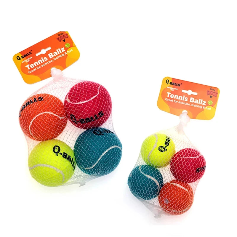 Squeaking Bouncy Tennis Ball Set