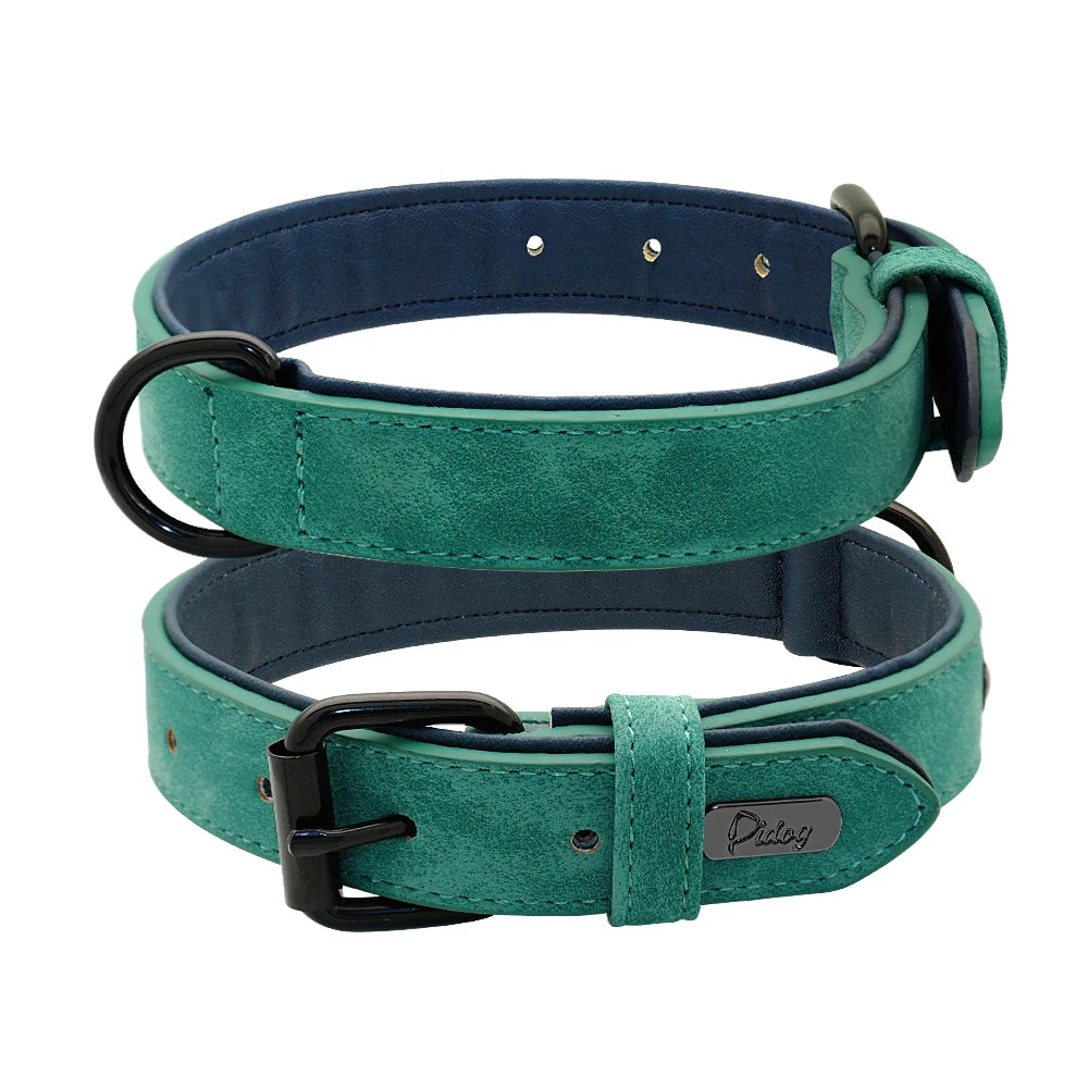 Durable Soft Padded Leather Dog Collar