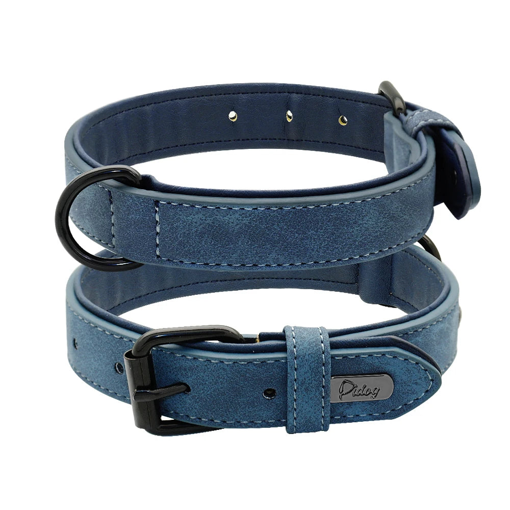 Durable Soft Padded Leather Dog Collar