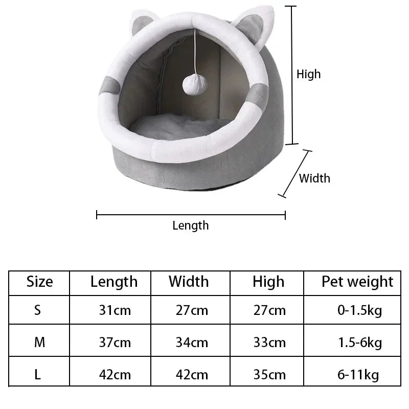 Soft Cushioned Folding Washable Pet Cave House