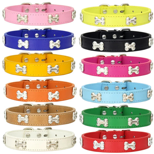 Color Pop Smedium Leather Bones Collars