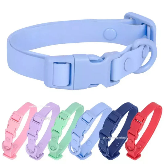 Pastels PVC Waterproof Easy Clean Collar Leash Set