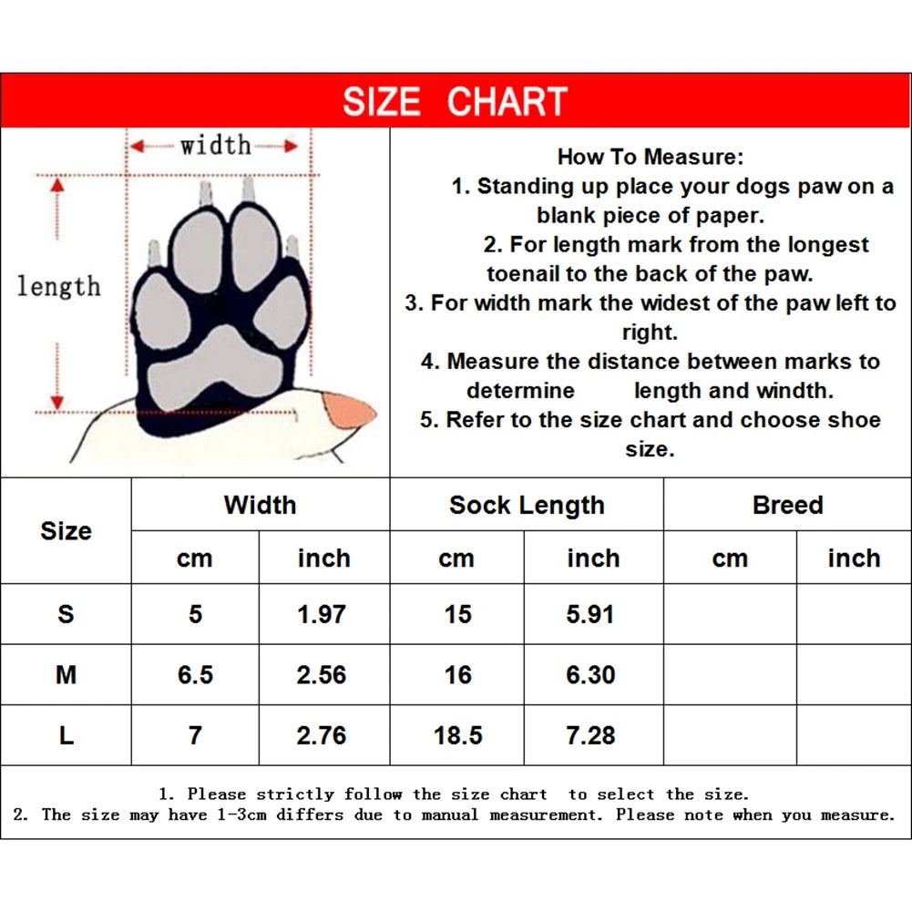 4pcs Protector Traction Control Anti-Slip Dog Socks