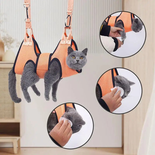 Pet Secure Grooming Restraint Hammock Sling