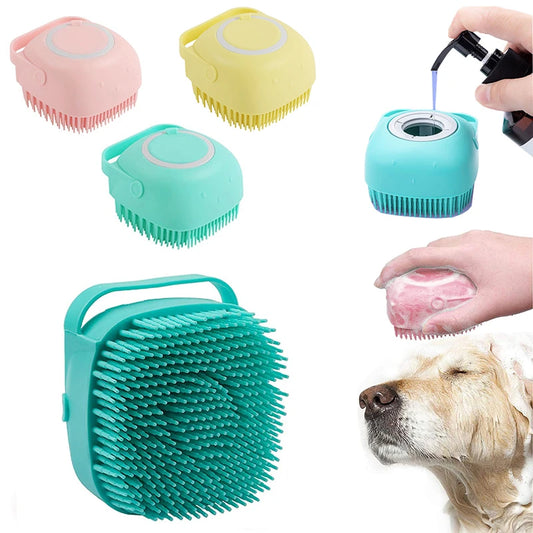 Silicone Pet Bath Suds Shampoo Scrubbing Cleaning Tool