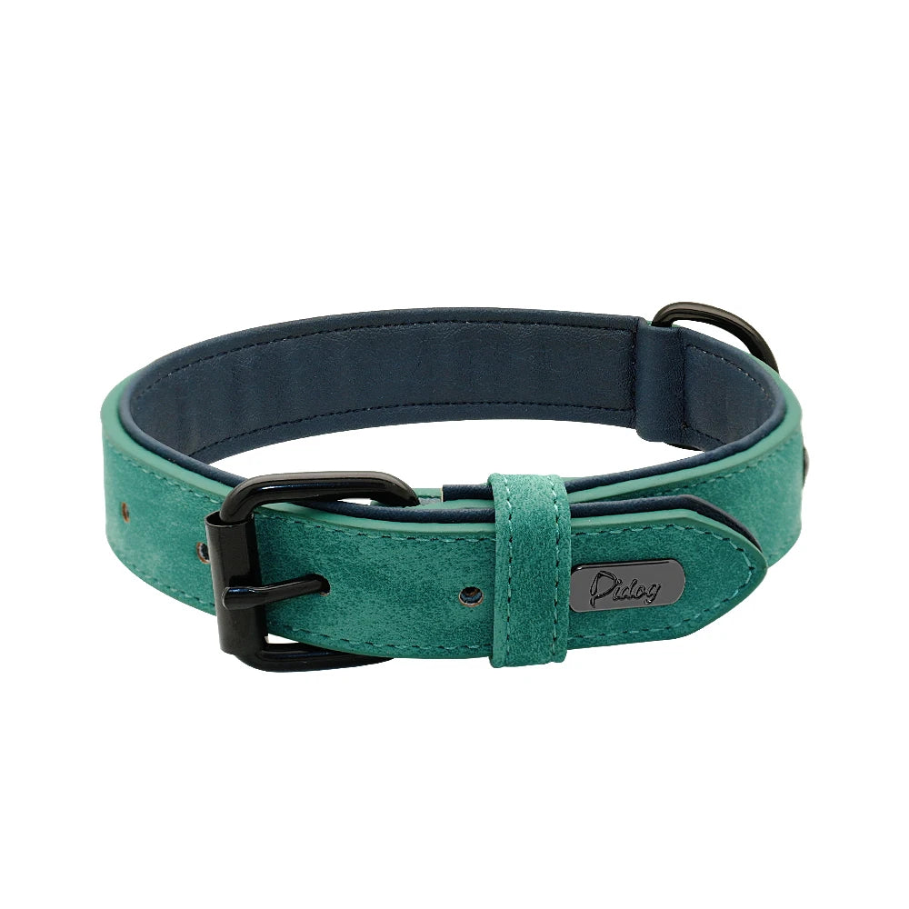 Durable Soft Padded Leather Dog Collar