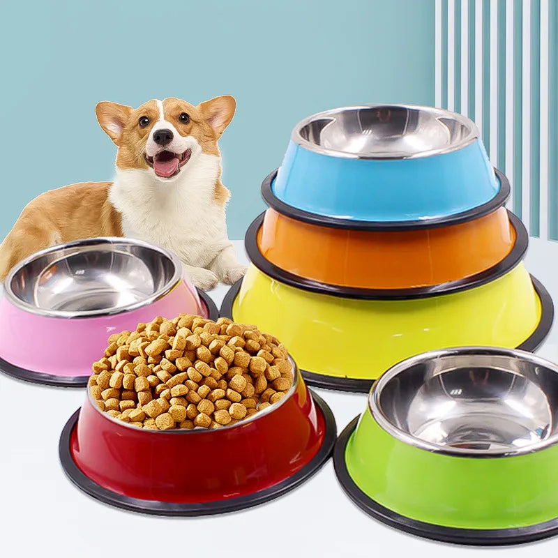 Stainless Steel Anti-Skid Pet Bowls