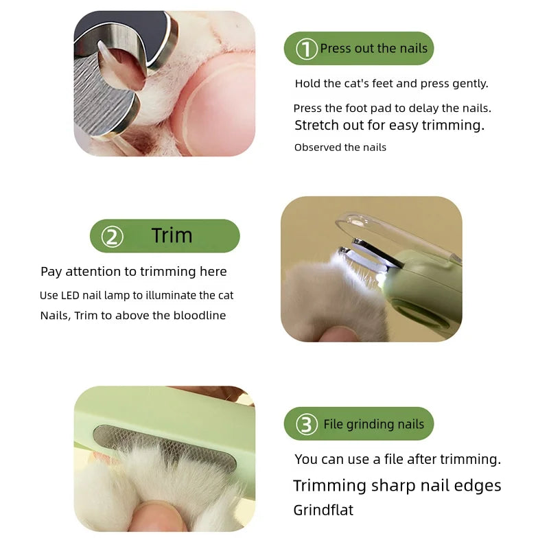 Illuminated LED Pet Nail Clippers