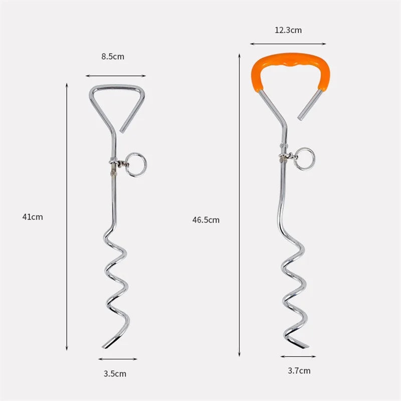 Ground Anchor Lawn Pet Tie Out and Coated Cable