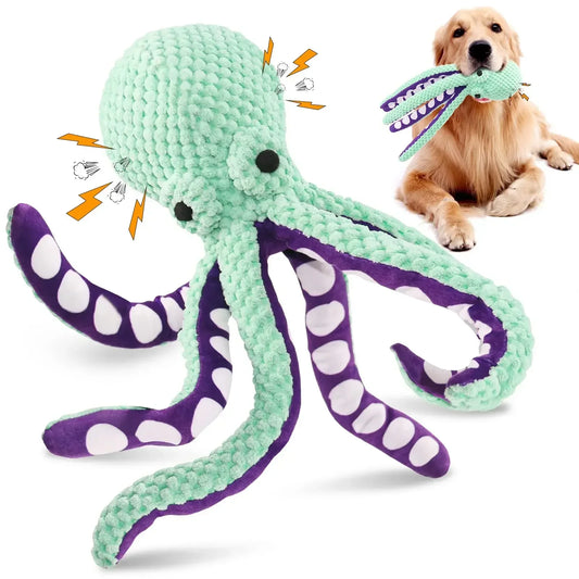 Tuff Squeaky Interactive Octopus Pet Toy