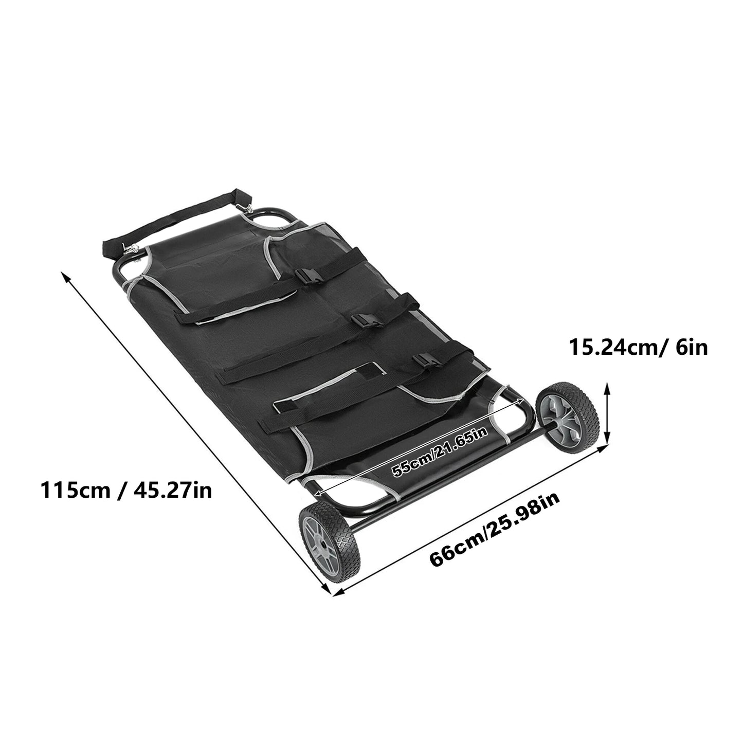 Folding Pet Transport Stretcher With Wheels