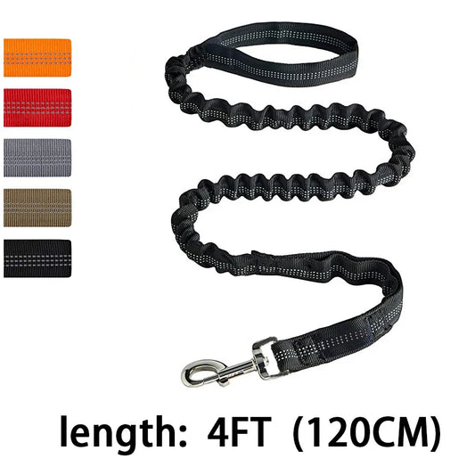 Heavy Duty Nylon No Pull Shock Absorption Bungee Leash Lead