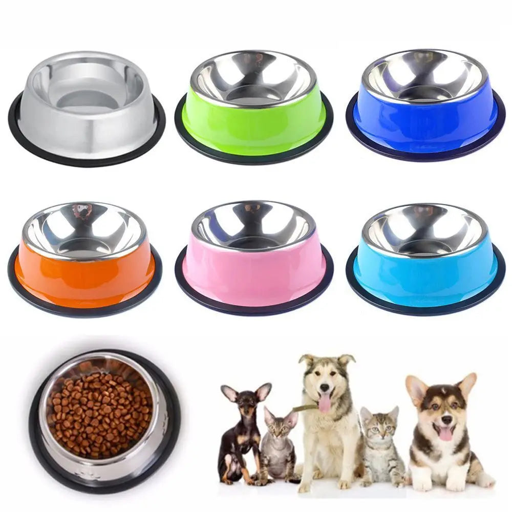 Stainless Steel Anti-Skid Pet Bowls