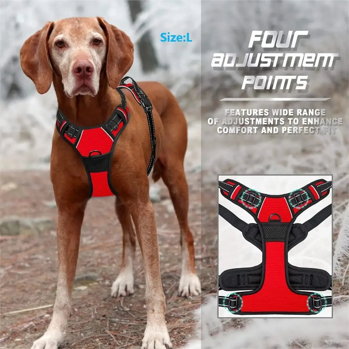 Adjustable Reflective Big Dog Harness Vest