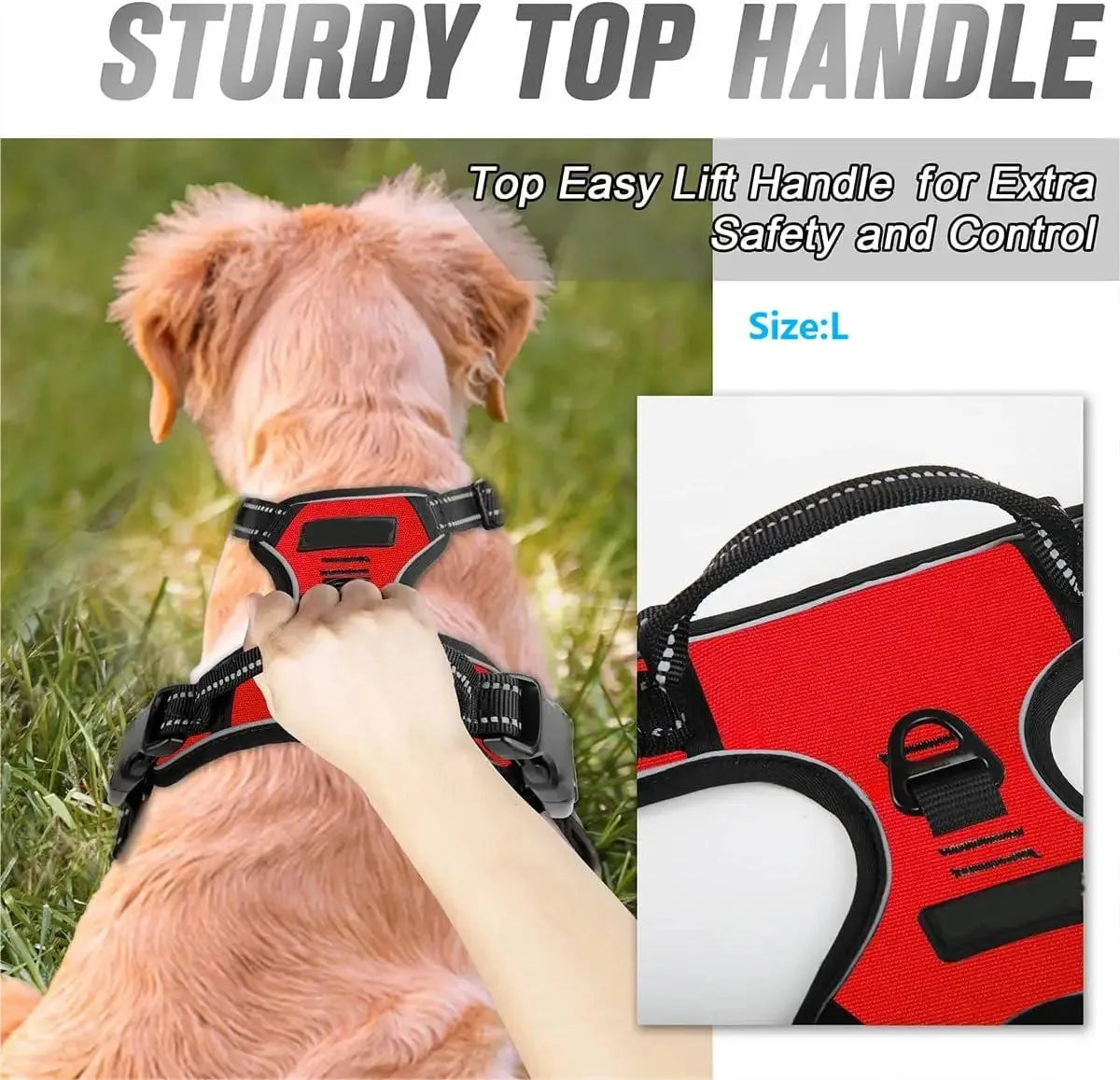 Adjustable Reflective Big Dog Harness Vest